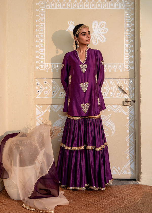 NOOR SILK KURTI SHARARA SET