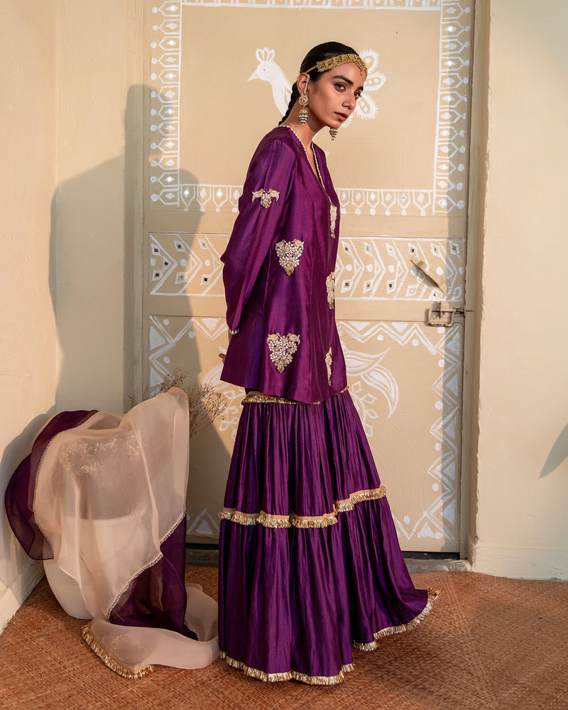 NOOR SILK KURTI SHARARA SET