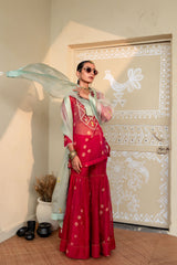 Aabroo - ORGANZA KURTA & GHARARA SET