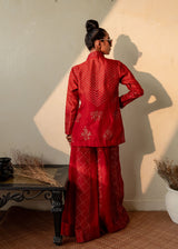 AGNIKA - ORGANZA BLAZER WITH SHARARA PANTS