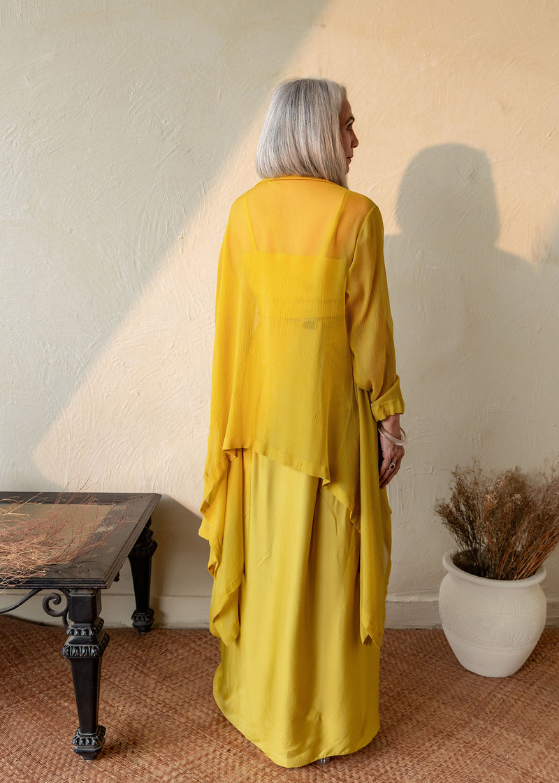 KANAK - VENOM GREEN JACKET DHOTI SET