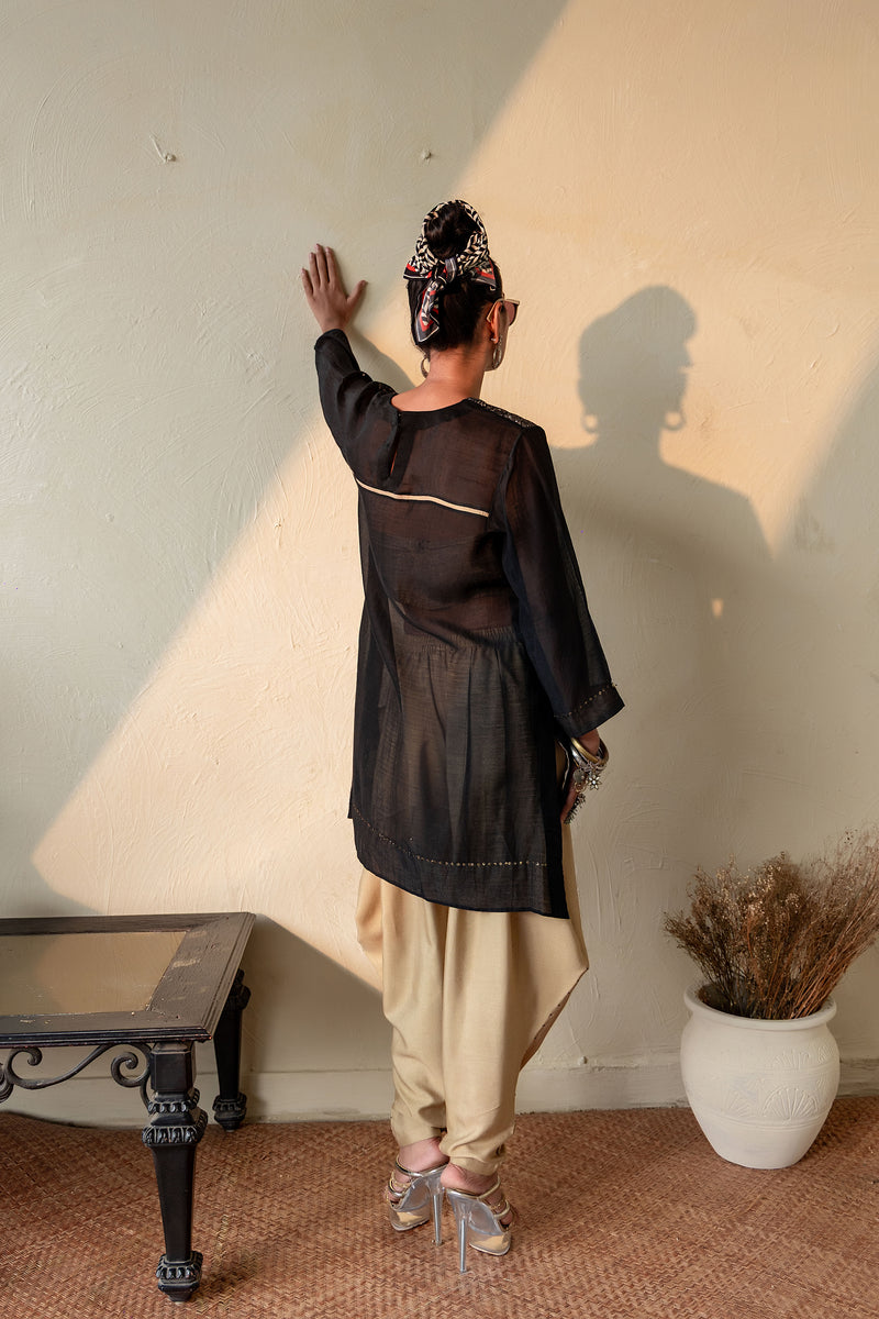 TAMARA - CHANDERI KAFTAN & DHOTI SET