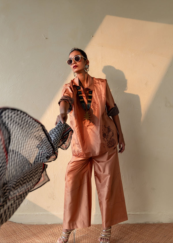 TAABIR - SILK KURTI WITH SILK PANTS