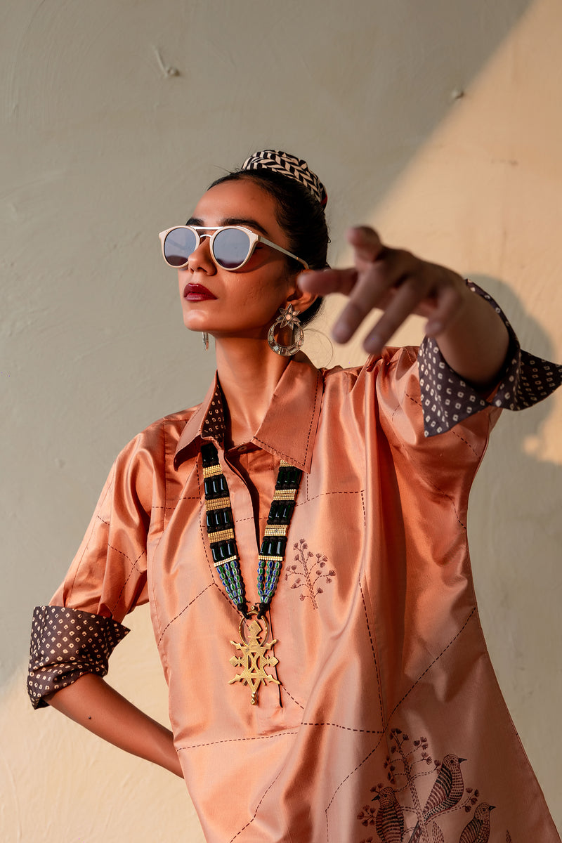 TAABIR - SILK KURTI WITH SILK PANTS