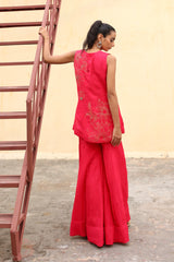 Gulnaar chiffon kurta & gharara set