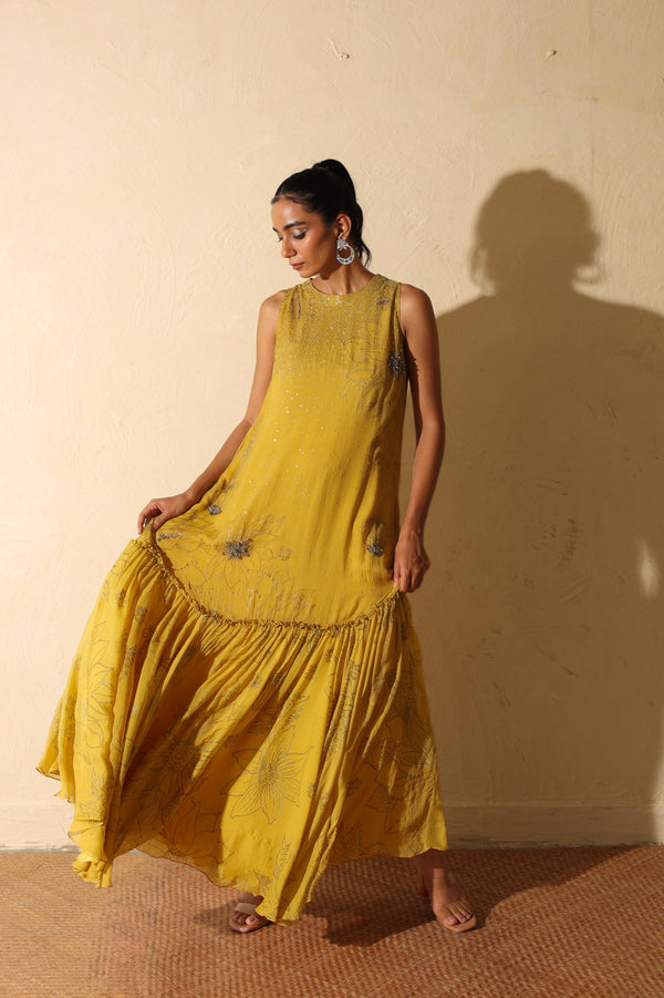 KESARIKA - HAND PAINTED LONG DRESS