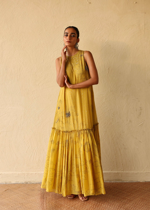 KESARIKA - HAND PAINTED LONG DRESS