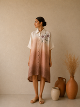 Ombre linen dress
