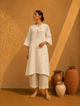 White kurta set