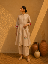 Beige kurta set