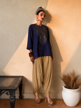 CHANDERI KAFTAN & DHOTI SET