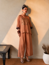 SILK KURTI WITH SILK PANTS