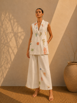 MARINE LINEN HAND-PAINTED CO-ORD SET