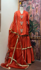 NOOR SILK KURTI SHARARA SET