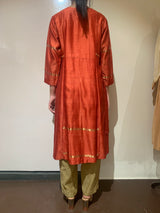 COPPER RED KURTA SET