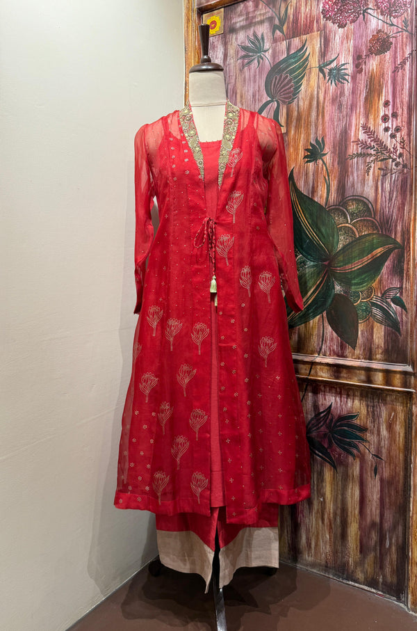 Sitara jacket set (Red)