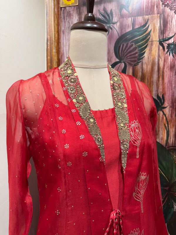 Sitara jacket set (Red)