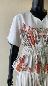 HAND PAINTED PEPLUM TOP