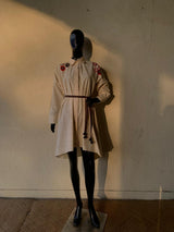 Beige shirt dress