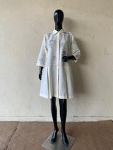 White linen dress