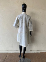 White linen dress