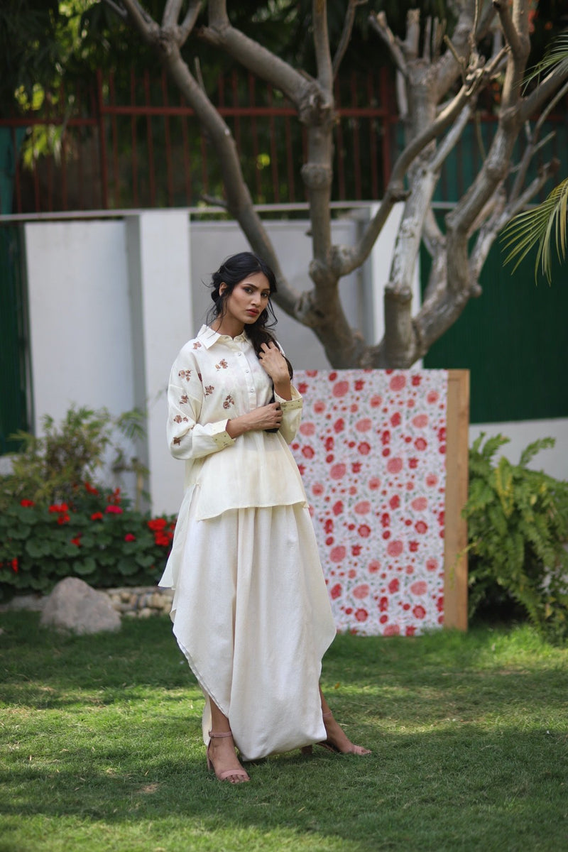 Vinatge Garden khadi plain skirt - Vintage Garden - Neeta Bhargava